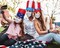 6 Pack 4th of July American Flag Top Hats – Patriotic Red White Blue Party Hats for Adults, Independence Day Memorial Day Parade Costume Accessories